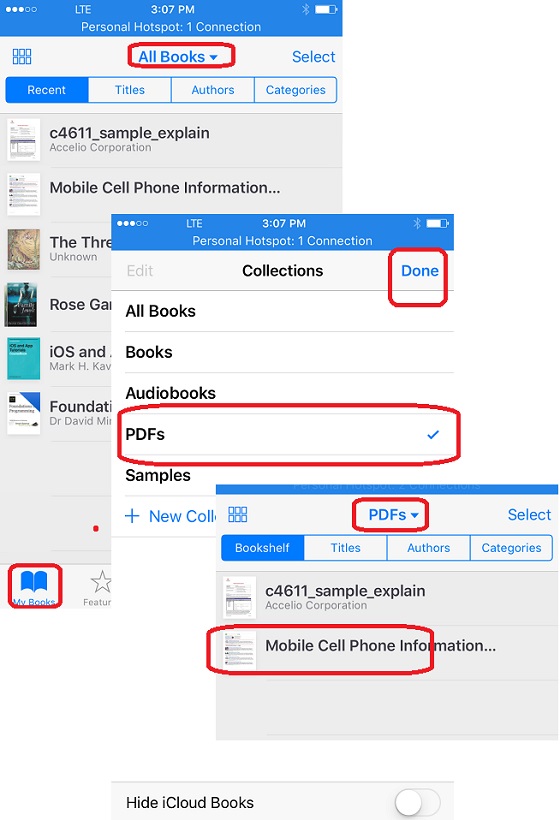 Open and Read PDF Books on iBooks
