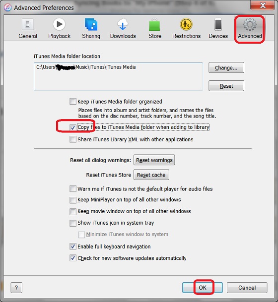 Cache Books in iTunes Media Folder