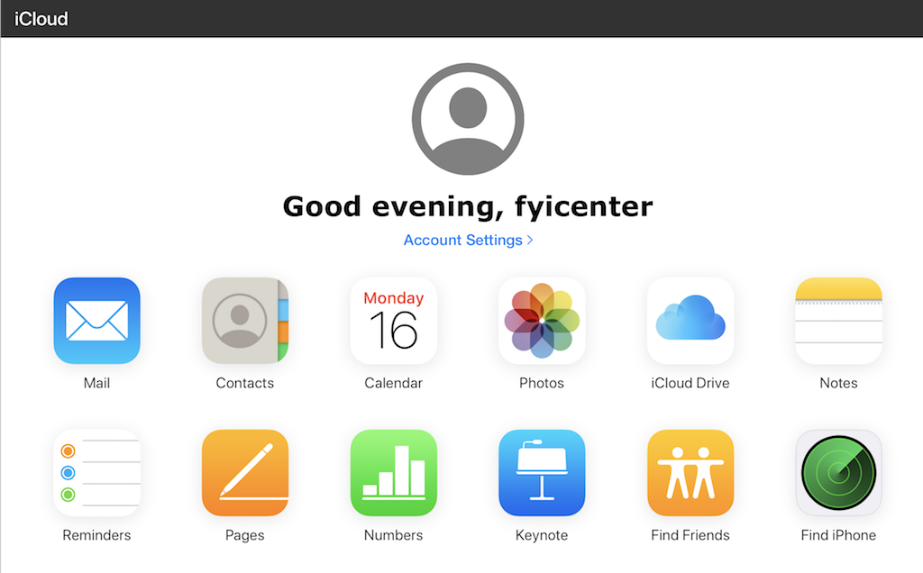 Online Applications Provided on iCloud.com