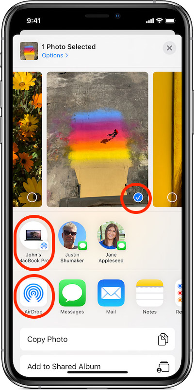 AirDrop Photo/Video Out Off iPhone