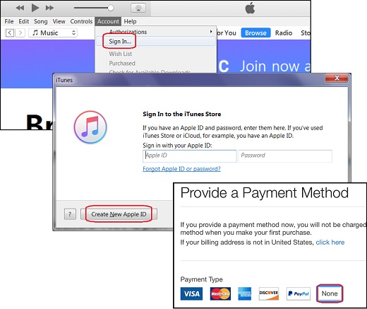 Applying Apple ID on iTunes - Without Credit Card