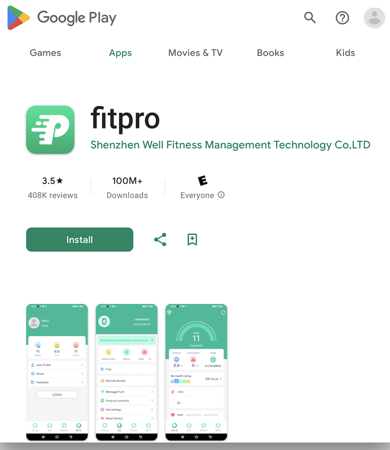 FitPro for Android Phones