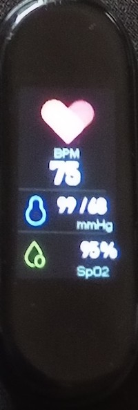M3 Smart Bracelet - Heart Rate Result