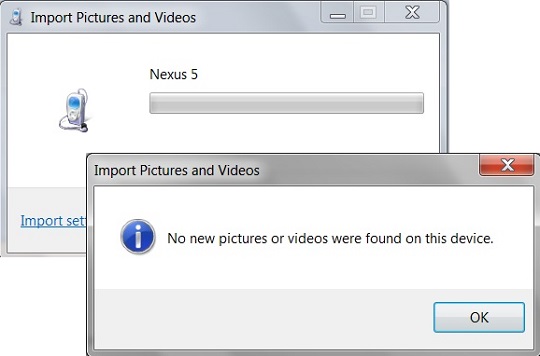 Import Picture Error from LG Phone to Windows