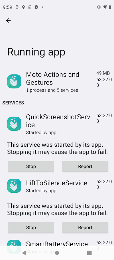 Background Services Created by Motorola Moto