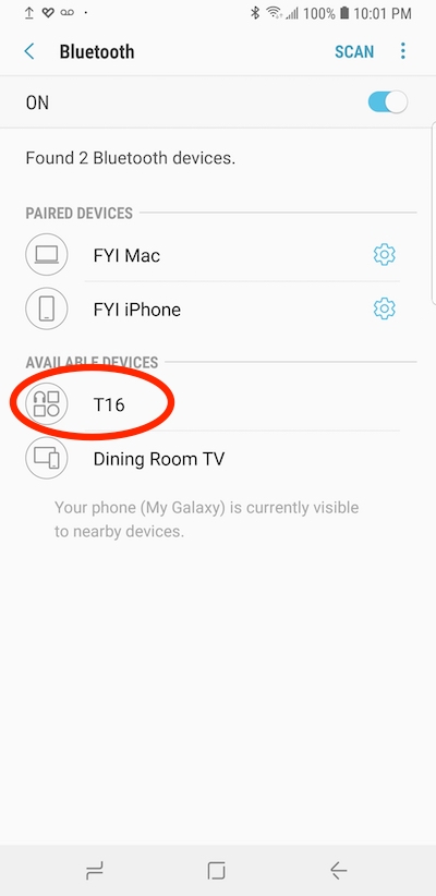 Connect Samsung Galaxy with Bluetooth Earbud