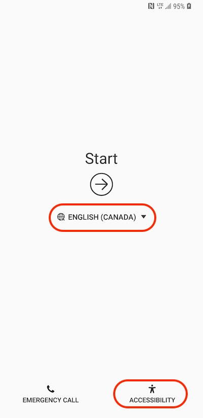 Set Up - Language and Accessibility