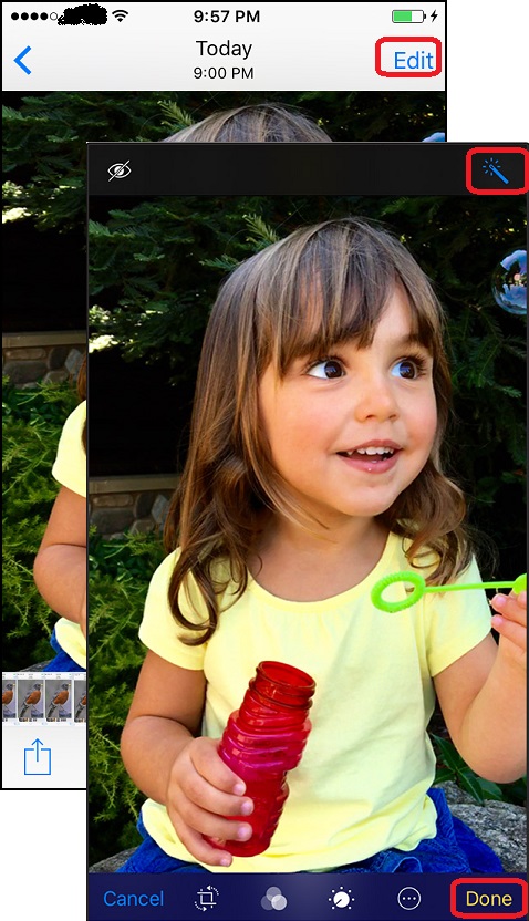 Auto-Enhancing Photos with iPhone Photos App