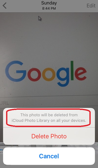 Don't Delete Photos Synchronized between iPhone and iCloud