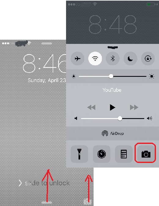 Open up iPhone Camera Quickly