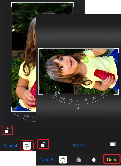 Rotating Photo 90 Degrees with iPhone Photos App