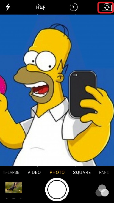 Taking Selfie with iPhone Camera